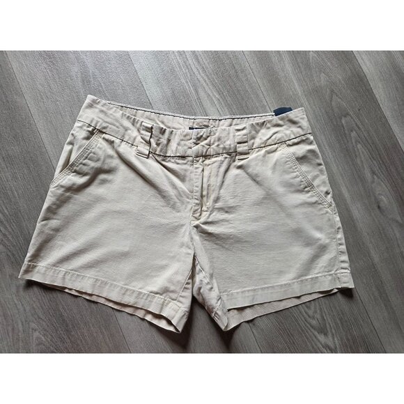 Tommy Hilfiger Womens Beige Casual Shorts Size 6 Cotton Blend - Picture 1 of 5